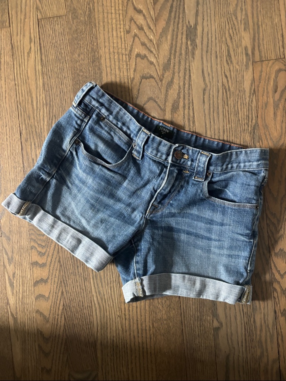 J. Crew Blue Rolled-Hem Denim Shorts
